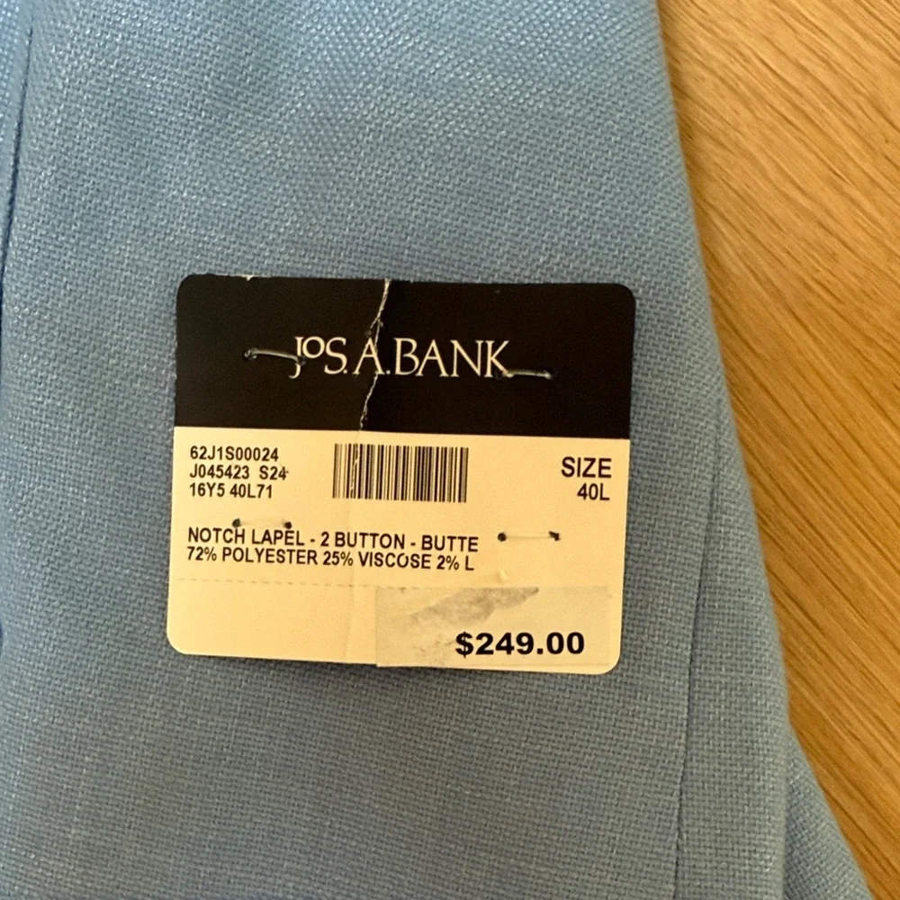 NWT! Jos. A. Bank Sky Blue Sports Jacket - Picture 4 of 6